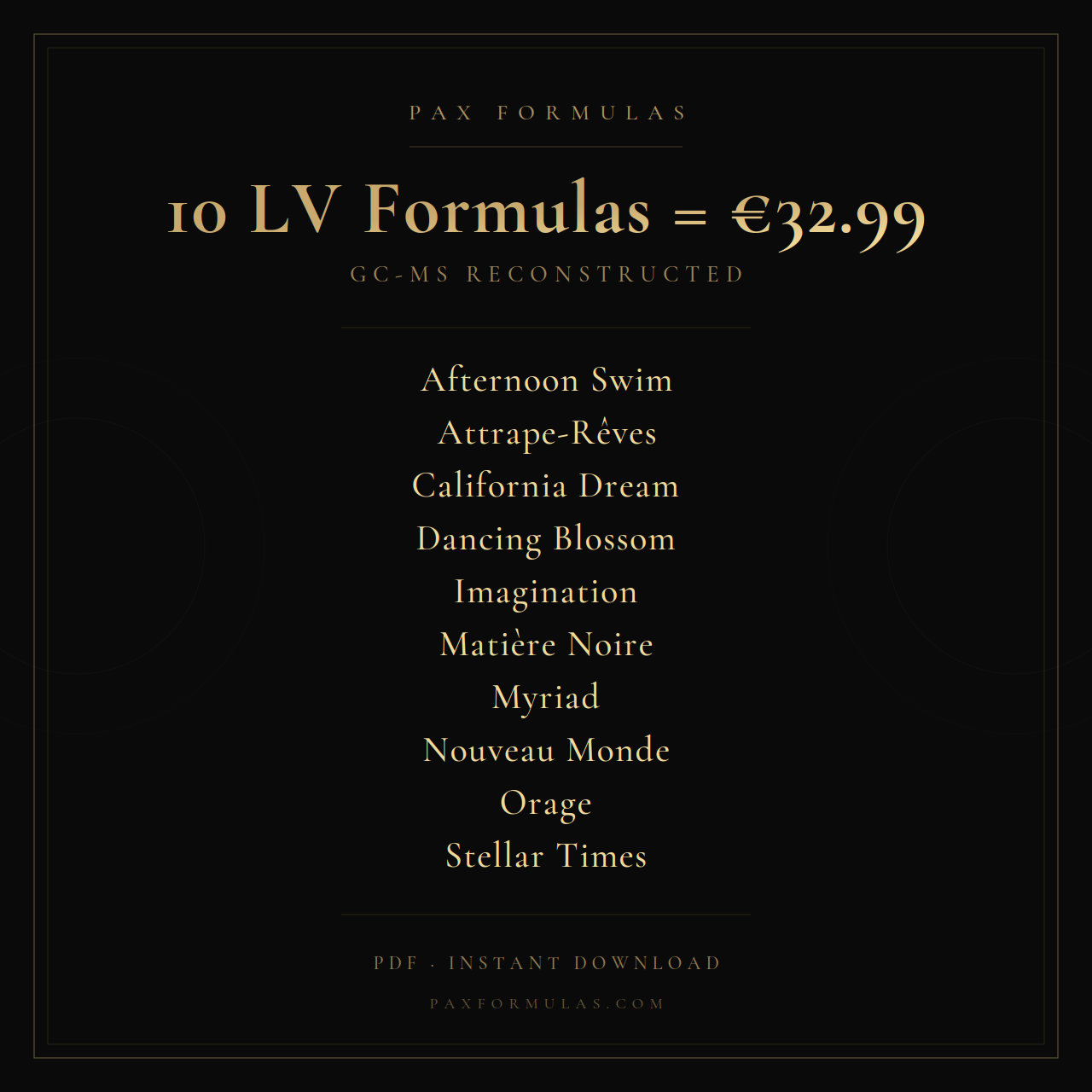 Pack 10 LV Formulas