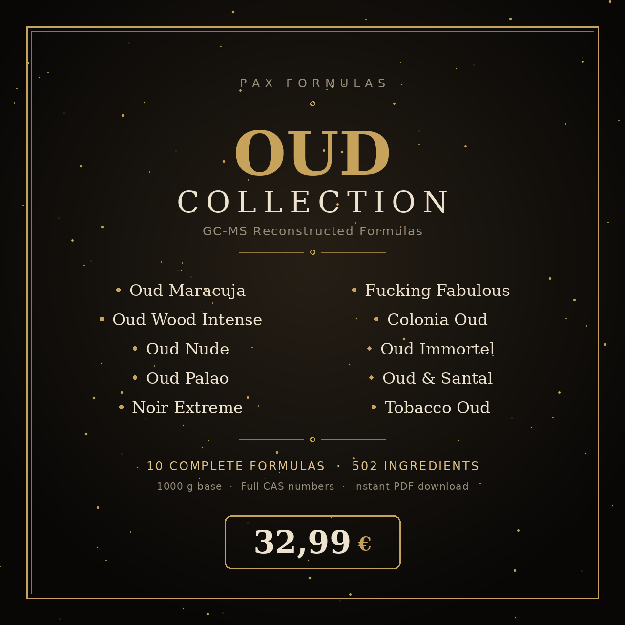 Pack 10 Oud Formulas